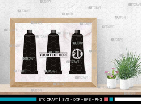 Artistic Accessories Monogram, Artistic Accessories Silhouette, Artistic Accessories SVG, Paint Palette Svg, Paint Brush Svg, Art Svg, Painting Stand Svg, SB00513 SVG ETC Craft 