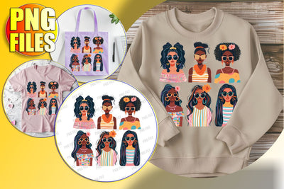 Artistic Afro Woman Clipart Design Sublimation afrosvg 