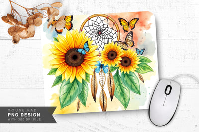 Artistic Bouquet Mousepad Sublimation Regulrcrative 