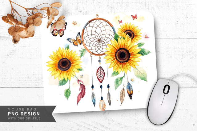 Artistic Bouquet Mousepad Sublimation Regulrcrative 