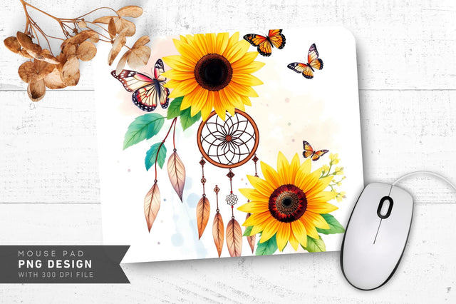 Artistic Bouquet Mousepad Sublimation Regulrcrative 