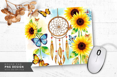 Artistic Bouquet Mousepad Sublimation Regulrcrative 