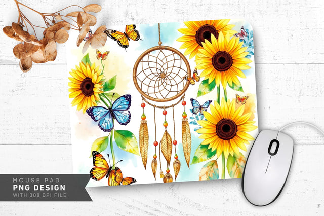 Artistic Bouquet Mousepad Sublimation Regulrcrative 