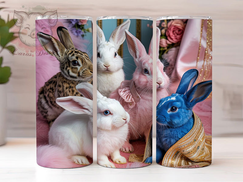 Artistic Brushstroke Easter Bunny Tumbler, Easter Bunny Tumbler, Artistic Bunny Wrap, Stylish 20oz Wrap, Sublimation Design, Trendy Gift Idea, Inspirational Easter Tumbler Sublimation Lara' s Designs 