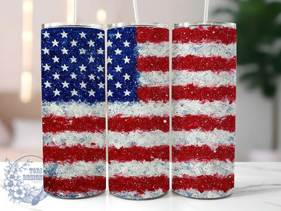 Artistic Brushstroke Tumbler Wrap, 4th of July Sublimation Design, Stars and Stripes Patriotic Art, 20oz Skinny Tumbler Wrap, Independence Day Brushstroke Design, American Flag Tumbler Wrap Sublimation ToriDesigns 
