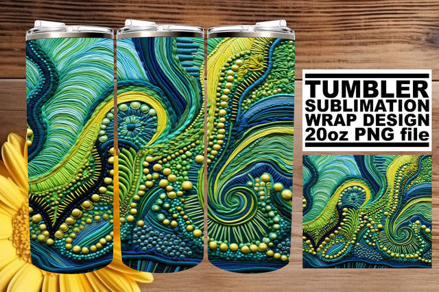 Artistic Flair in 3D: Tumbler Design Sublimation afrosvg 