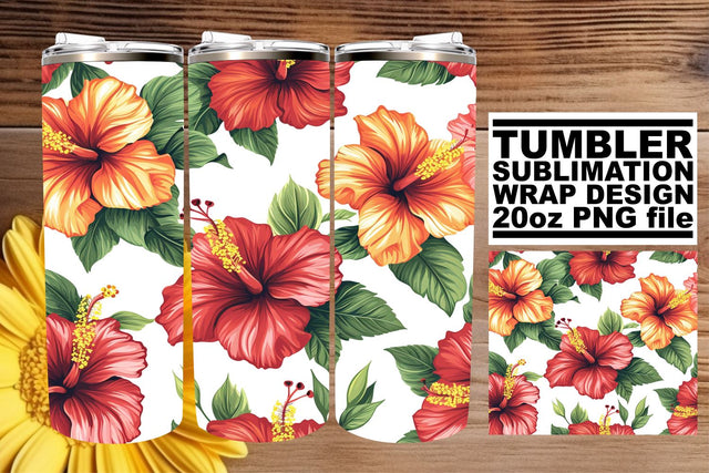 Artistic Flair on Tumblers - 20oz Flower Patterns Sublimation afrosvg 