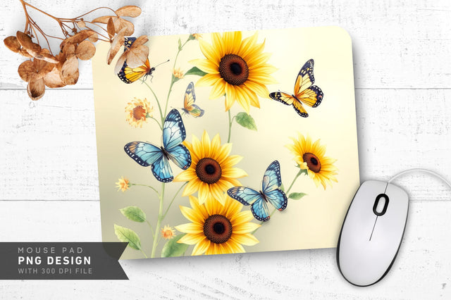 Artistic Floral Art Mousepad Design Sublimation Regulrcrative 