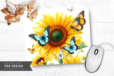 Artistic Floral Art Mousepad Sublimation Regulrcrative 
