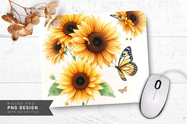 Artistic Floral Art Mousepad Sublimation Regulrcrative 