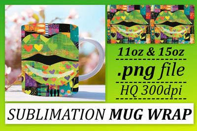 Artistic Lips Mug Sublimation Sublimation afrosvg 
