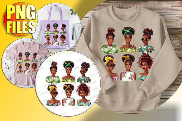 Artistic Melanin Woman Sublimation Sublimation afrosvg 