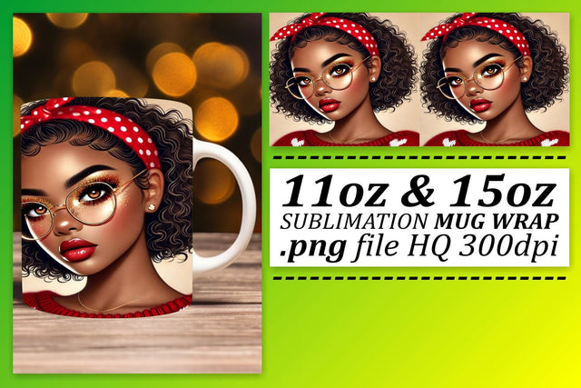 Artistic mug wraps, express your creativity today! , Love Girl Sublimation afrosvg 