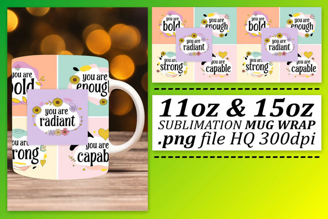 Artistic mug wraps, express your creativity today! , Quote Sublimation afrosvg 