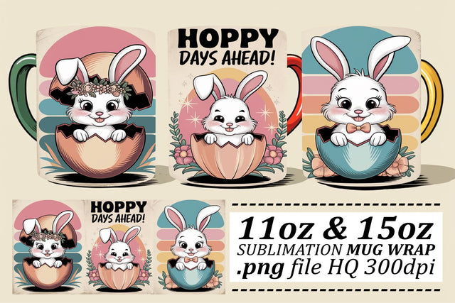Artistic mug wraps, ideal for your creative projects! , Easter Sublimation afrosvg 