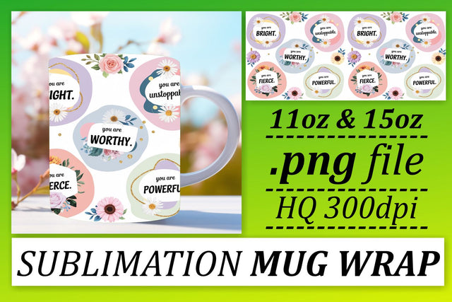 Artistic mug wraps, ideal for your creative projects! , Quote Sublimation afrosvg 