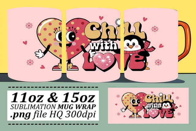 Artistic mug wraps, showcase your creative flair! , Valentines Sublimation afrosvg 