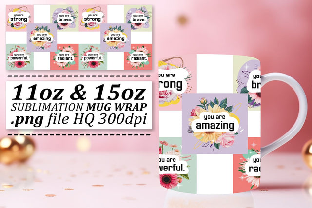 Artistic mug wraps, showcase your unique flair! , Quote Sublimation afrosvg 