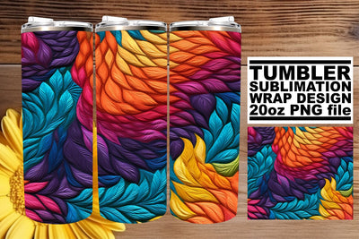 Artistic Patterns on 3D Tumbler Design Sublimation afrosvg 