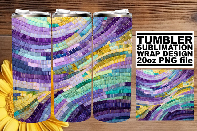 Artistic Patterns on 3D Tumbler Wrap Sublimation afrosvg 