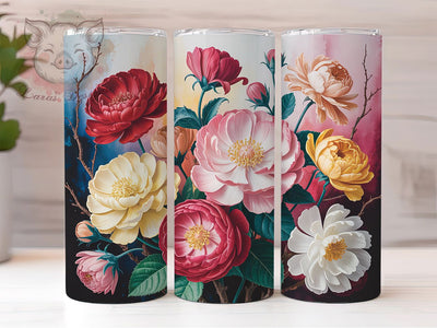 Artistic Pink Spring Floral Tumbler, Spring Floral Tumbler, Whimsical Blossom Wrap, Colorful Spring Wrap, Artistic Pink Flower Wrap, Sublimation Design, Trendy Gift Idea Sublimation Lara' s Designs 