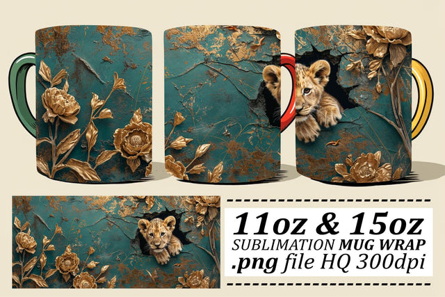 Artistic Sublimation Mugs with 3D Animal-Inspired Designs Sublimation afrosvg 