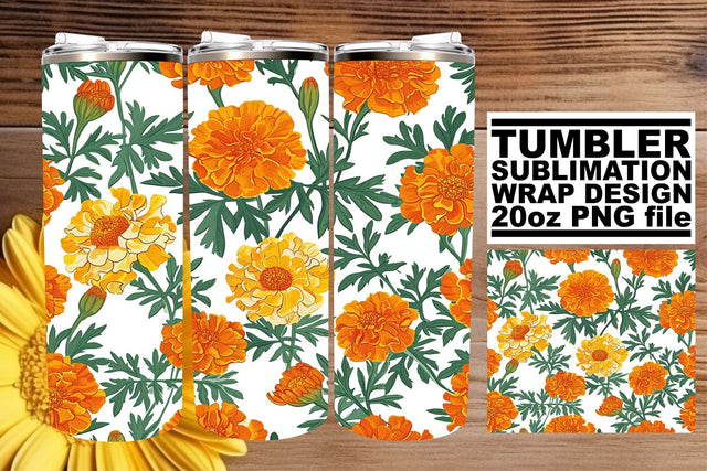 Artistic Tumbler Sleeve - Flower Pattern 20oz Sublimation afrosvg 