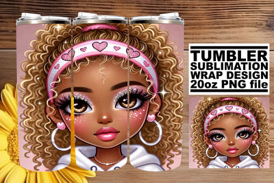 Artistic tumbler wrap, enhance your sublimation experience! , Love Girl Sublimation afrosvg 