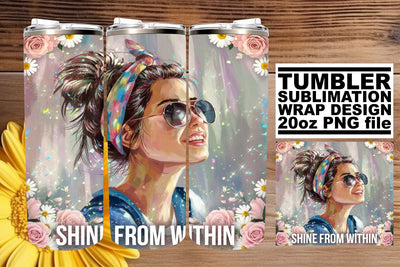 Artistic tumbler wrap, enhance your sublimation experience! , Woman Sublimation afrosvg 