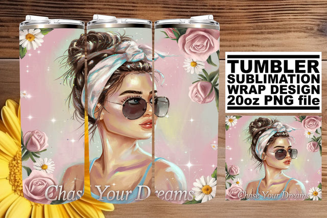 Artistic tumbler wrap, great for unique sublimation gifts! , Woman Sublimation afrosvg 