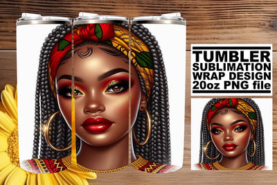 Artistic tumbler wrap, perfect for sublimation creativity! , Love Girl Sublimation afrosvg 