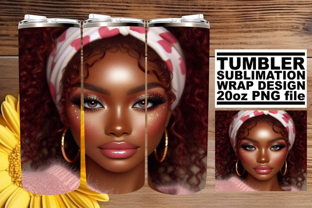 Artistic tumbler wrap, perfect for sublimation needs! , Love Girl Sublimation afrosvg 