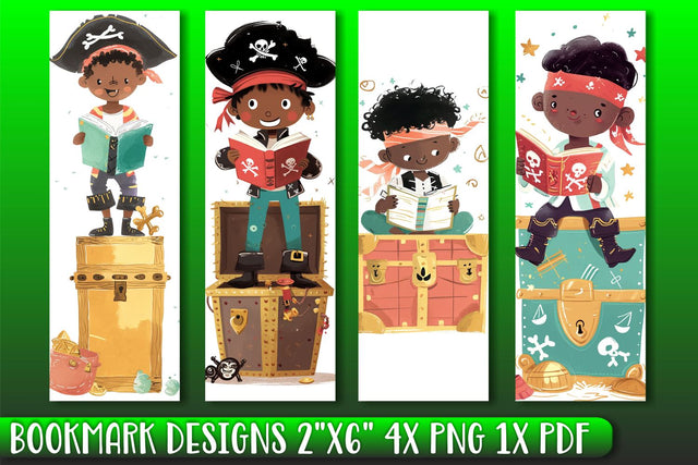 Artistic Watercolor Kids Bookmark Set for Sublimation Sublimation afrosvg 