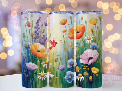 Artistic Watercolor Wildflower Tumbler, Spring Floral Tumbler, Artistic Flower Wrap, Whimsical Watercolor Wrap, Colorful Wildflower Wrap, Sublimation Design, Trendy Gift Idea Sublimation SvggirlplusArt 