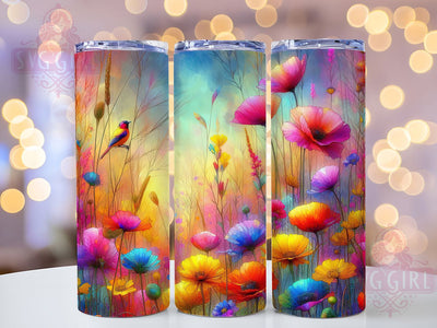 Artistic Watercolor Wildflower Tumbler, Spring Floral Tumbler, Artistic Flower Wrap, Whimsical Watercolor Wrap, Colorful Wildflower Wrap, Sublimation Design, Trendy Gift Idea Sublimation SvggirlplusArt 