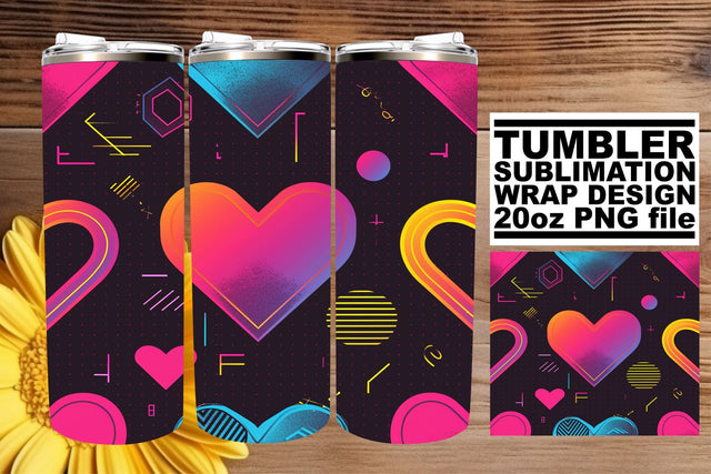 Artistry in Sublimation: Heart Tumbler Design Sublimation afrosvg 