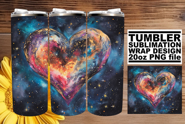 Artistry in Sublimation: Heart Tumbler Wrap Sublimation afrosvg 