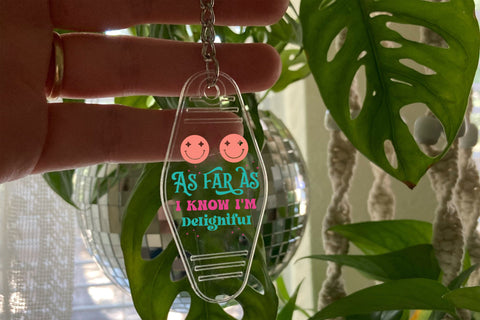 As far as i know i'm delightful Keychain SVG Design SVG Designangry 