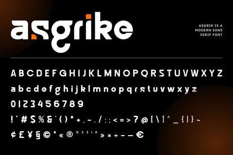 Asgrike - Modern Sans Serif Font Font Masyafi Studio 