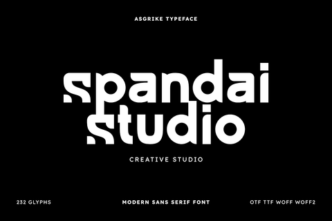 Asgrike - Modern Sans Serif Font Font Masyafi Studio 