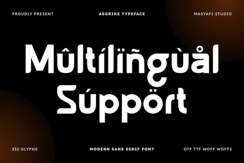 Asgrike - Modern Sans Serif Font Font Masyafi Studio 