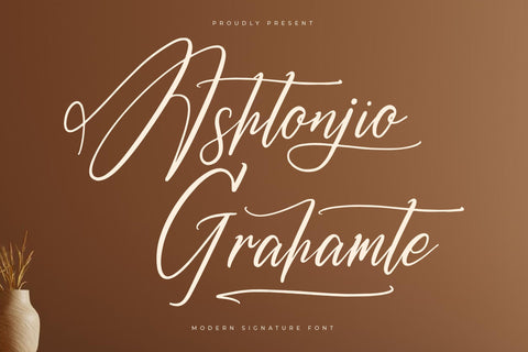 Ashtonjio Grahamte - Modern Signature Font Font Letterena Studios 