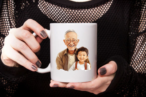 Asian Grandpa and Grandkids Sublimation Bundle Sublimation Designangry 