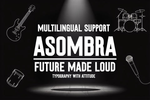 Asombra Font - Sans Font, Tall Font, Cricut Fonts, Retro Font, Procreate Fonts, Fonts for Cricut, Bold Font, Block Font, Teacher Font Font TonisArtStudio 