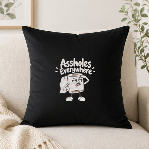 Assholes Everywhere Embroidery Design – Funny Toilet Paper Sarcastic Humor Machine Embroidery File Embroidery/Applique DESIGNS PatternFeed8 