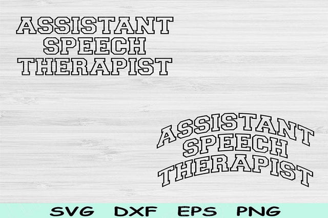 Assistant Speech Therapist Svg Cut Files, Speech Therapist Svg, AST Svg Files For Cricut, Speech Therapist Png Sublimation Digital Designs SVG TiffsCraftyCreations 
