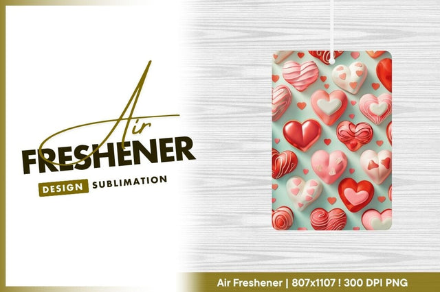 Assortment of Heart Shaped Candies in Red Pink and White on a Light Blue Background Sublimation Regulrcrative 