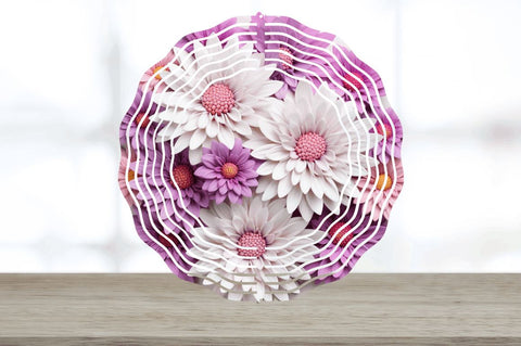 Aster Flowers Wind Spinner Sublimation Regulrcrative 