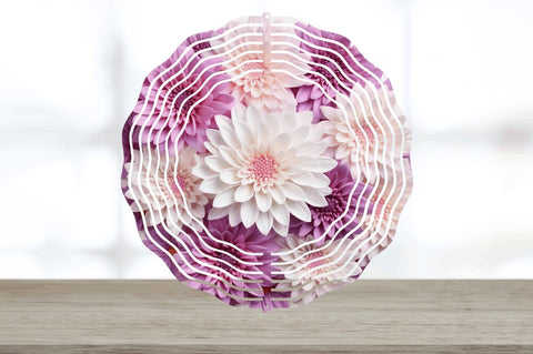 Aster Flowers Wind Spinner Sublimation Regulrcrative 