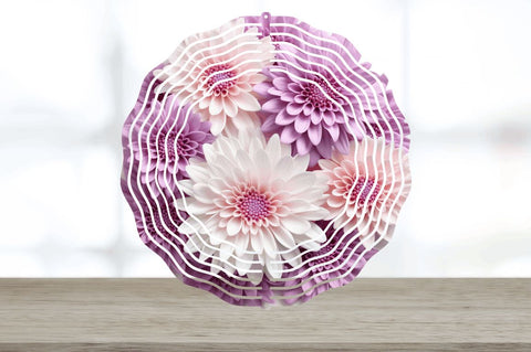 Aster Flowers Wind Spinner Sublimation Regulrcrative 